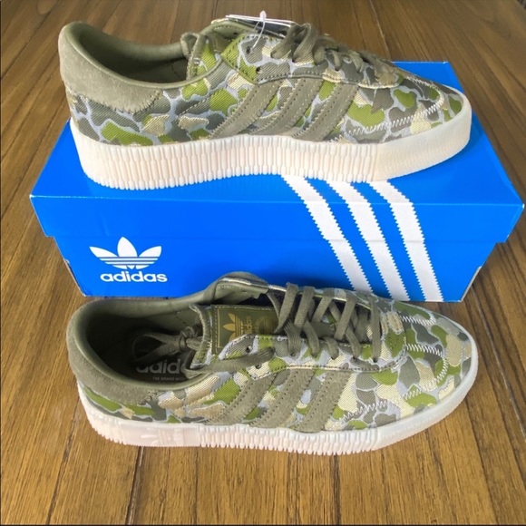 FLASH SALE! Adidas Sambarose camo green casual sneaker shoe - Picture 3 of 9